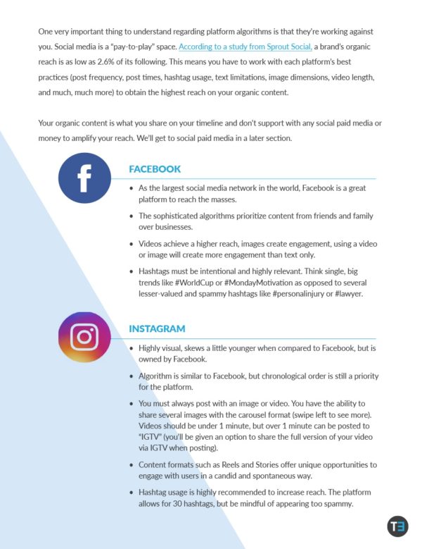 Facebook and Instagram social media data points