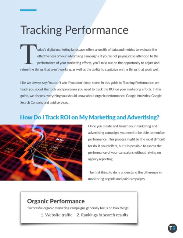 A map tracking marketing and advertising performances