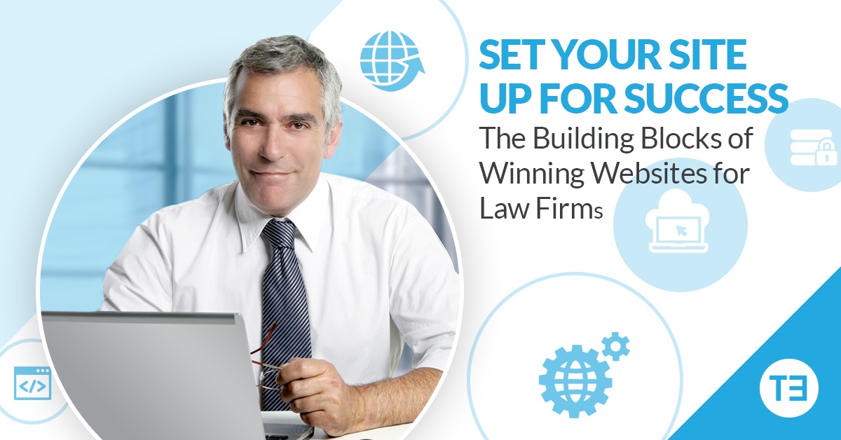 Man with laptop happy with successful law firm website