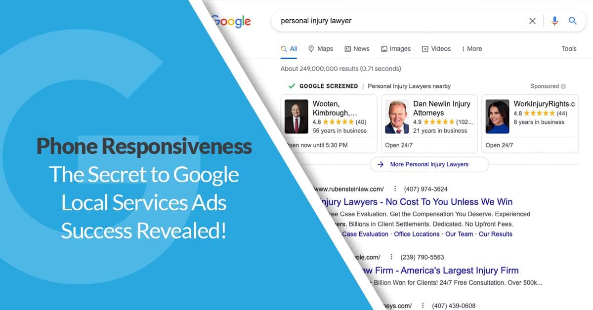 Phone responsiveness: The secret to Google Local Services Ads success revealed!