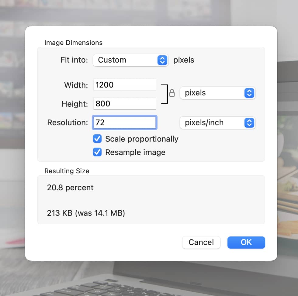 Adjusting the resolution of an image for SEO | Twelve Three Media