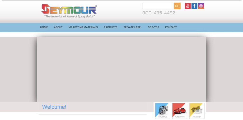 Seymour website homepage before redesign